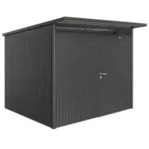 Abri de jardin métal Biohort AvantGarde A6 gris foncé simple porte surface totale 6.76 m² pas cher