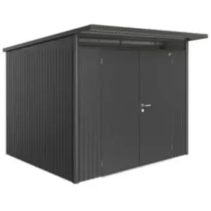Abri de jardin métal Biohort AvantGarde A6 gris foncé double porte surface totale 6.76 m² pas cher