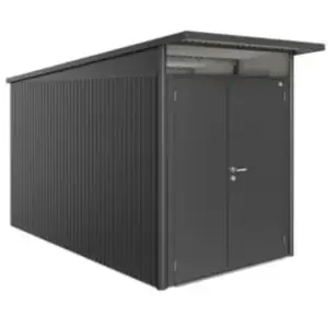 Abri de jardin métal Biohort AvantGarde A4 gris foncé double porte surface totale 6.84 m² pas cher