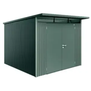 Abri de jardin métal Biohort AvantGarde A7 gris quartz double porte surface totale 7.8 m² pas cher