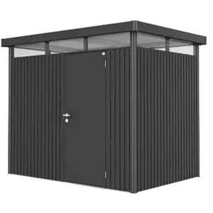 Abri de jardin métal Biohort HighLine H2 gris foncé simple porte surface totale 5.36 m² pas cher