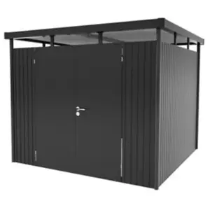 Abri de jardin métal Biohort HighLine H2 gris foncé double porte surface totale 5.36 m² pas cher