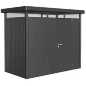Abri de jardin métal Biohort HighLine H1 gris foncé simple porte surface totale 4.26 m² pas cher