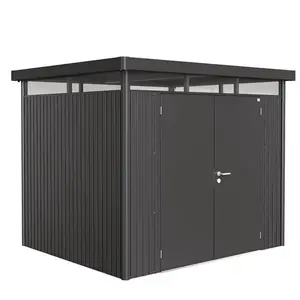 Abri de jardin métal Biohort HighLine H3 gris foncé double porte surface totale 6.46 m² pas cher