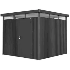 Abri de jardin métal Biohort HighLine H4 gris foncé simple porte surface totale 7.56 m² pas cher