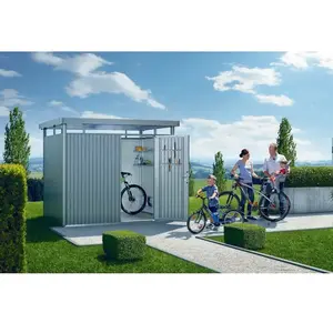 Abri de jardin métal Biohort HighLine H2 gris quartz simple porte surface totale 5.36 m² pas cher