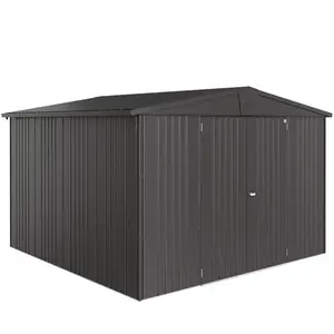 Abri de jardin métal Biohort Europa T7 gris foncé surface totale 9.48 m² pas cher