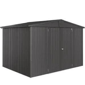 Abri de jardin métal Biohort Europa T5 gris foncé surface totale 7.2 m² pas cher