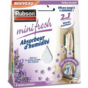 RUBSON Absorbeur minifresh lavande 2 x 50 g pas cher
