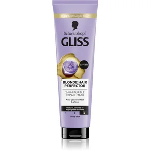 Comparateur de prix : Schwarzkopf Gliss Blonde Hair Perfector masque cheveux régénérant pour...