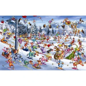 Puzzle RUYER SKI DE NOEL PIATNIK Multicolore pas cher