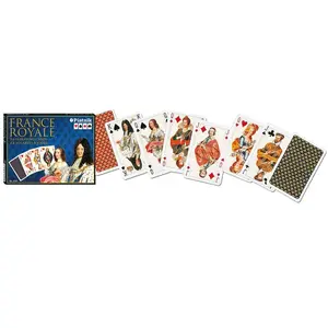 Comparateur de prix : Coffret de 2 jeux de cartes FRANCE ROYALE PIATNIK Multicolore