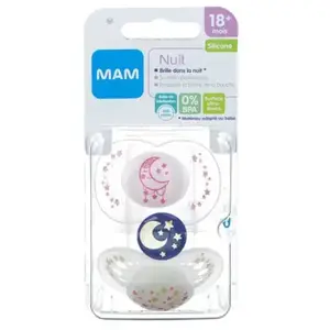 Comparateur de prix : 2 sucettes Nuit + boîte de stérilisation MULTICOLORE MAM