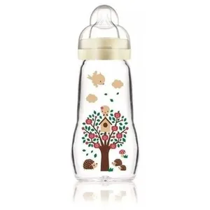 Comparateur de prix : Biberon en Verre Mam Feel Good 260 ml, Tétine Débit 2, Blanc