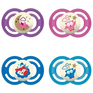 MAM 2 Sucettes Perfect Nuit Silicone (+Bte Stérilisation) 18m+ N°51