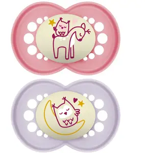 Comparateur de prix : MAM Lot De 2 Sucettes Original Nuit 18 Mois+ Aléatoire - Mam