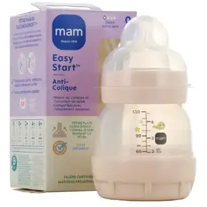 Comparateur de prix : MAM Biberon Easy Start nouveau-né - 130ml - Sable - Tétine débit 0