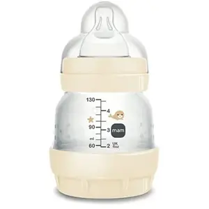MAM Biberon Easy Start/Anti-Colique - 130ml - Coton - Tétine Débit 0 pas cher