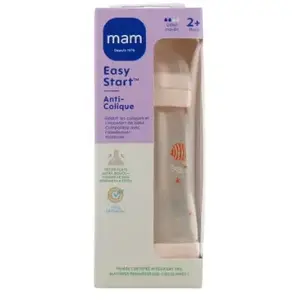 Mam Biberon Easy Start / Anti-Colique - 260ml - Coton - Tétine Débit 2