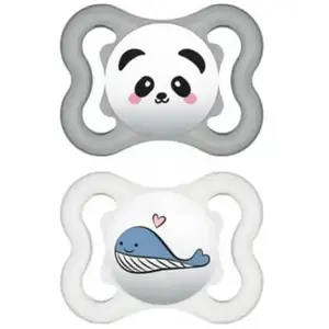 Comparateur de prix : MAM Sucette Supreme - 2-6 mois - Silicone -Bte de stérilisation X2
