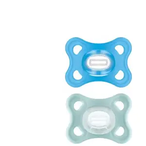 Comparateur de prix : Sucettes-MAM Comfort 2 Sucettes Silicone 2-6 Mois (Couleur : Bleu)