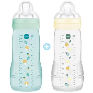 Comparateur de prix : 2 Biberons Easy Active Coloré Tétine Débit X BLEU MAM