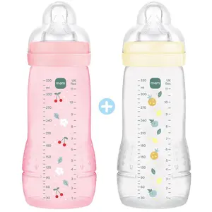 Comparateur de prix : 2 Biberons Easy Active Coloré Tétine Débit X ROSE MAM