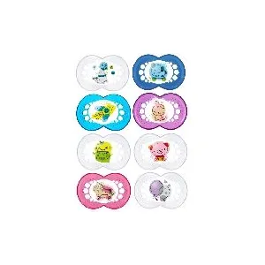 Sucette silicone Mam Lot de 2 sucettes anatomiques 2ème âge Classique pas cher