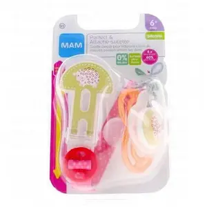 MAM Kit Sucette Perfect Et Attache-Sucette 6 Mois + Baleine - Mam pas cher