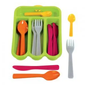 Gowi Toys Cutlery Set (Green) - Set of 4 pas cher
