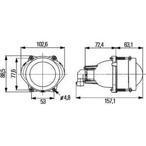 Projecteur principal HELLA 1BL 998 570-001