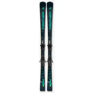 Skis Fischer RC4 Power TPR + fixations RS 10 PR noir bleu turquoise - 155Vendu pardeporvillage