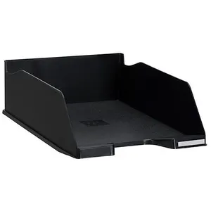 Comparateur de prix : Corbeille à courrier maxi format Exacompta noir - Lot de 4