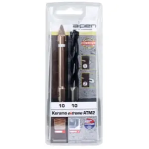 Comparateur de prix : Alpen 300062100 Set de forets pour verre/carrelage 6 mm, Argent/noir 2 pièces