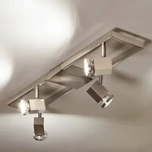 Comparateur de prix : EGLO Spot ZERACO 4 ampoules nickel satiné
