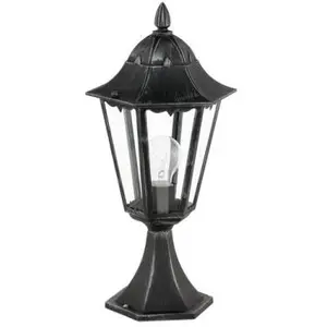 Borne Noir, Argent-Patine 1X60W-Navedo - EGLO LIGHTING - 93462 pas cher