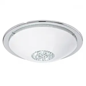 Eglo 93778 Plafonnier, Métal, Integriert, Transparent pas cher