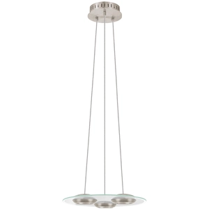 Plafonnier led design 21 watts, luminaire suspendu en verre satiné Egl...
