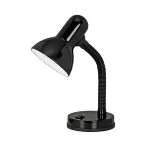 Comparateur de prix : Eglo - Lampe de table orientable pour étude, lecture et bureau avec culot E27 Basic, couleur noire.