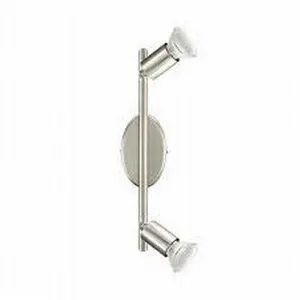Comparateur de prix : EGLO Spot BUZZ-LED 2 ampoules nickel satiné