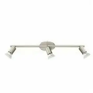 Spot BUZZ-LED 3 ampoules nickel satiné