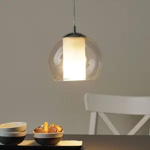EGLO Suspension BOLSANO 1 ampoule chrome pas cher
