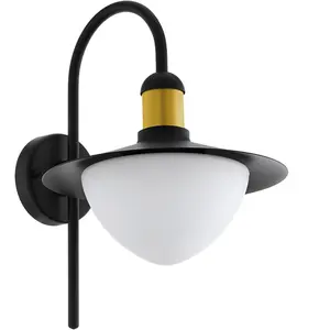 Eglo 97285 Applique Murale, Acier Galvanisé, E27, 60 W, Noir/DoréVendu paramazon