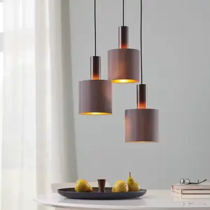 Comparateur de prix : EGLO Suspension Concessa 3 lampes cappuccino/doré