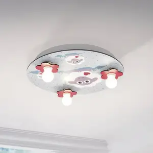 EGLO Plafonnier Lalelu rond à 3 lampes pas cher