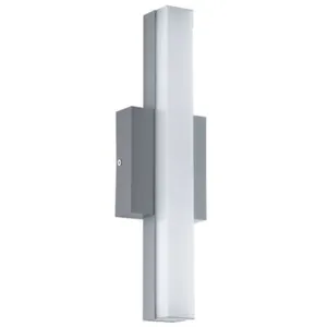Eglo Acate Lampe d'Extérieur, Aluminium, Acier, Intégrée, 8 W, Argent