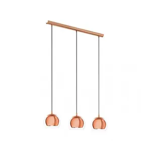 Comparateur de prix : EGLO Suspension ROCAMAR 3 ampoules cuivre