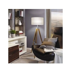 EGLO Lampe de plancher beige 150 cm Lantada pas cher