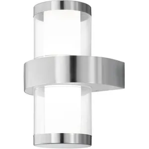 Comparateur de prix : Eglo Beverly 1 - Applique Murale D'extérieur Led Inox Ip44