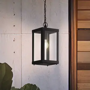 Comparateur de prix : EGLO Suspension d'extérieur Alamonte 1, noir, longueur 15 cm, métal